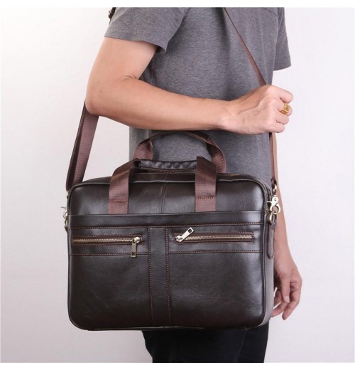 15 inch Laptop Leather Messenger Bag